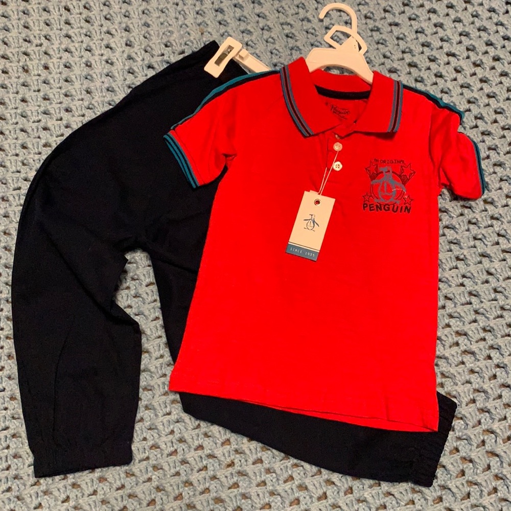 Penguin polo and pant set
